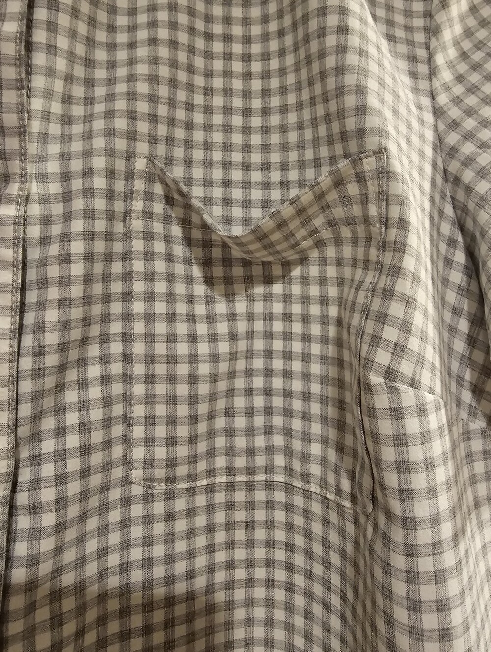 ZeroXposur Small Gingham Button-Down Shirt Womens Short Sleeve - Picture 5 of 13